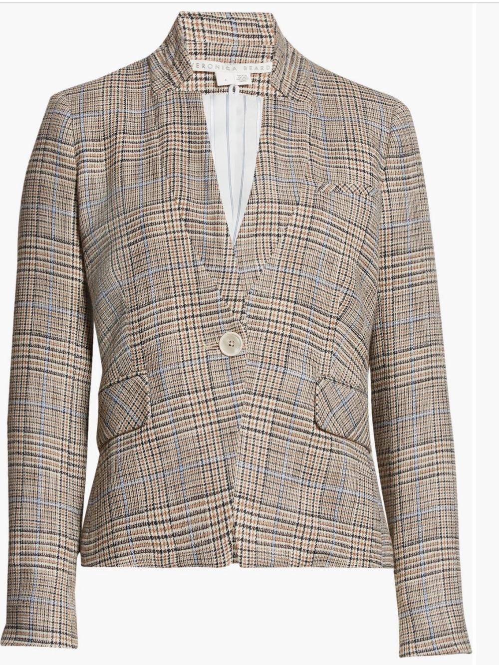 Veronica Beard Orchid Plaid Dickey Blazer